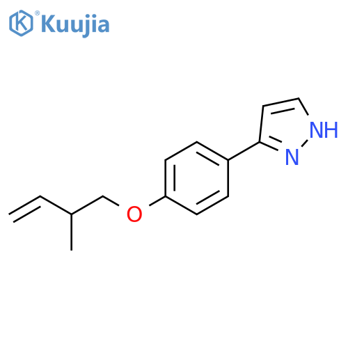 1H-Pyrazole, 3-[4-[(2-methyl-3-butenyl)oxy]phenyl]- structure