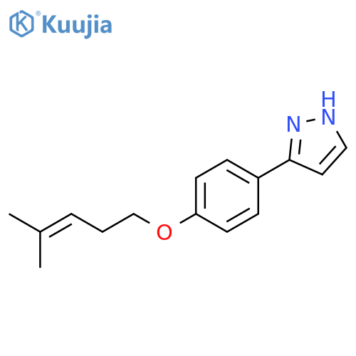 1H-Pyrazole, 3-[4-[(4-methyl-3-pentenyl)oxy]phenyl]- structure