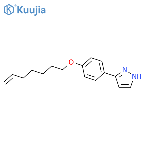 1H-Pyrazole, 3-[4-(6-heptenyloxy)phenyl]- structure