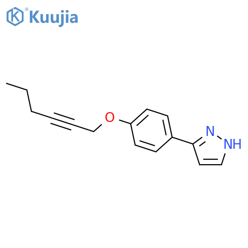 1H-Pyrazole, 3-[4-(2-hexynyloxy)phenyl]- structure