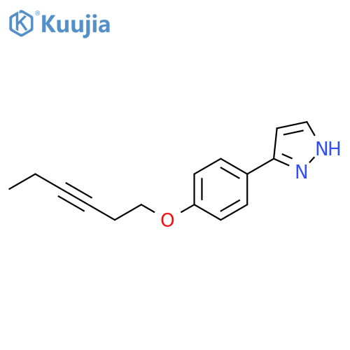 1H-Pyrazole, 3-[4-(3-hexynyloxy)phenyl]- structure