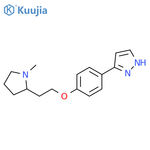 1H-Pyrazole, 3-[4-[2-(1-methyl-2-pyrrolidinyl)ethoxy]phenyl]- structure