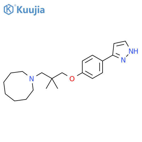 Azocine,1-[2,2-dimethyl-3-[4-(1H-pyrazol-3-yl)phenoxy]propyl]octahydro- structure