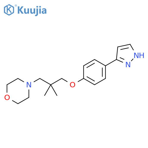 Morpholine, 4-[2,2-dimethyl-3-[4-(1H-pyrazol-3-yl)phenoxy]propyl]- structure