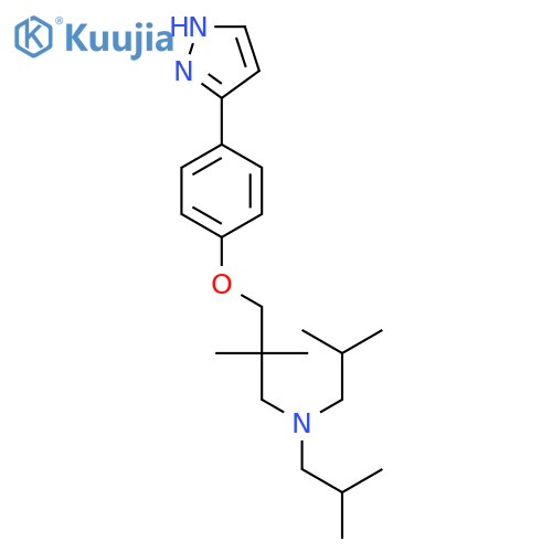 1-Propanamine,2,2-dimethyl-N,N-bis(2-methylpropyl)-3-[4-(1H-pyrazol-3-yl)phenoxy]- structure