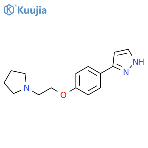 1H-Pyrazole, 3-[4-[2-(1-pyrrolidinyl)ethoxy]phenyl]- structure