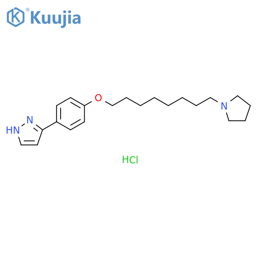 1H-Pyrazole, 3-[4-[[8-(1-pyrrolidinyl)octyl]oxy]phenyl]-, dihydrochloride structure