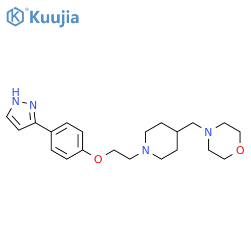 Morpholine,4-[[1-[2-[4-(1H-pyrazol-3-yl)phenoxy]ethyl]-4-piperidinyl]methyl]- structure