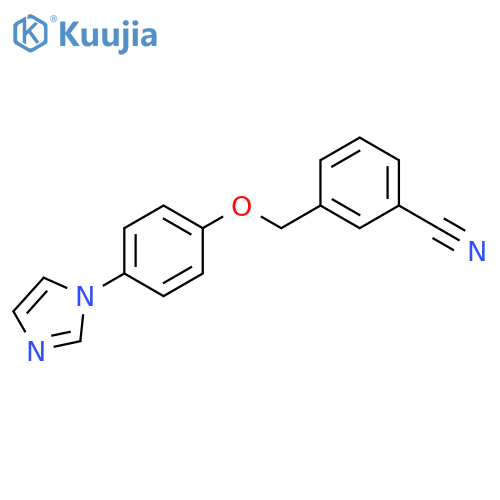 Benzonitrile, 3-[[4-(1H-imidazol-1-yl)phenoxy]methyl]- structure