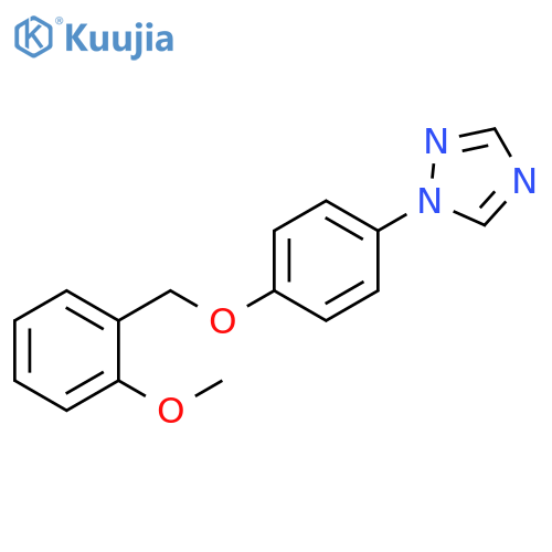 1H-1,2,4-Triazole, 1-[4-[(2-methoxyphenyl)methoxy]phenyl]- structure