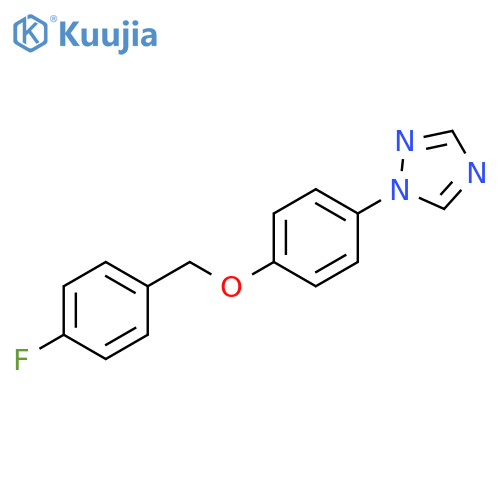 1H-1,2,4-Triazole, 1-[4-[(4-fluorophenyl)methoxy]phenyl]- structure