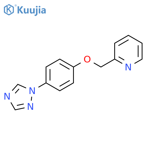 Pyridine, 2-[[4-(1H-1,2,4-triazol-1-yl)phenoxy]methyl]- structure