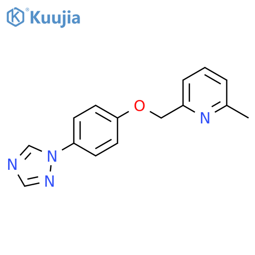 Pyridine, 2-methyl-6-[[4-(1H-1,2,4-triazol-1-yl)phenoxy]methyl]- structure