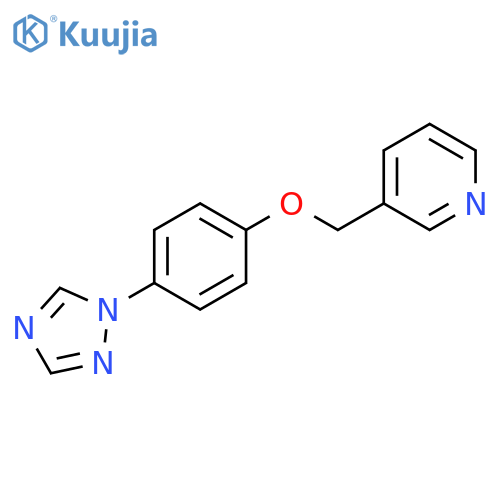 Pyridine, 3-[[4-(1H-1,2,4-triazol-1-yl)phenoxy]methyl]- structure