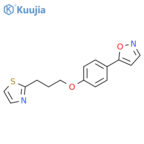 Isoxazole, 5-[4-[3-(2-thiazolyl)propoxy]phenyl]- structure