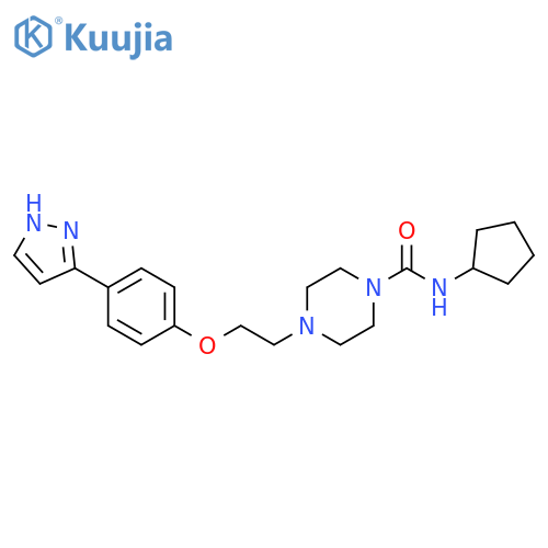 1-Piperazinecarboxamide,N-cyclopentyl-4-[2-[4-(1H-pyrazol-3-yl)phenoxy]ethyl]- structure