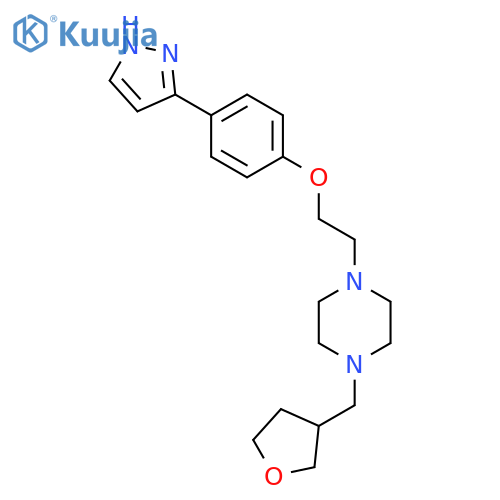 Piperazine,1-[2-[4-(1H-pyrazol-3-yl)phenoxy]ethyl]-4-[(tetrahydro-3-furanyl)methyl]- structure