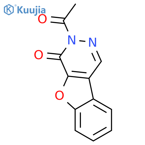 Benzofuro[2,3-d]pyridazin-4(3H)-one, 3-acetyl- structure