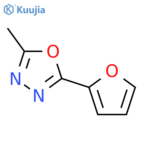 1,3,4-Oxadiazole, 2-(2-furanyl)-5-methyl- structure