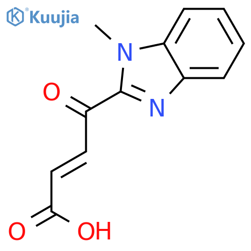 2-Butenoic acid, 4-(1-methyl-1H-benzimidazol-2-yl)-4-oxo- structure