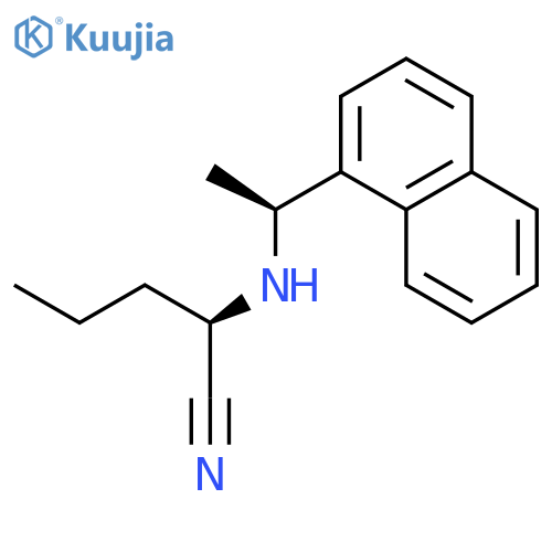 PENTANENITRILE, 2-[[(1S)-1-(1-NAPHTHALENYL)ETHYL]AMINO]-, (2R)- structure