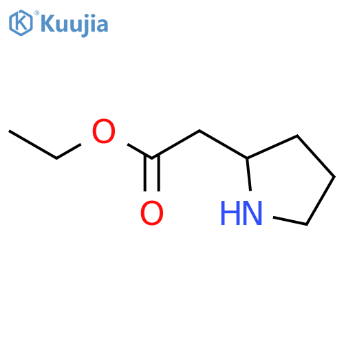 Ethyl 2-(pyrrolidin-2-yl)acetate structure