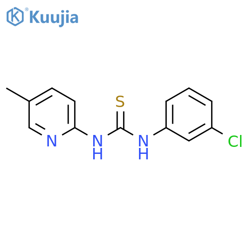 Thiourea, N-(3-chlorophenyl)-N'-(5-methyl-2-pyridinyl)- structure