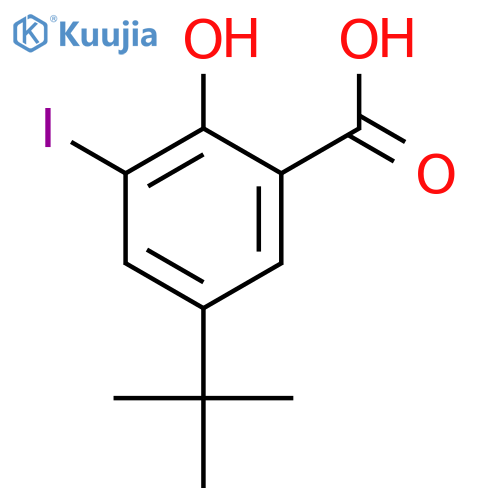 BENZOIC ACID, 5-(1,1-DIMETHYLETHYL)-2-HYDROXY-3-IODO- structure
