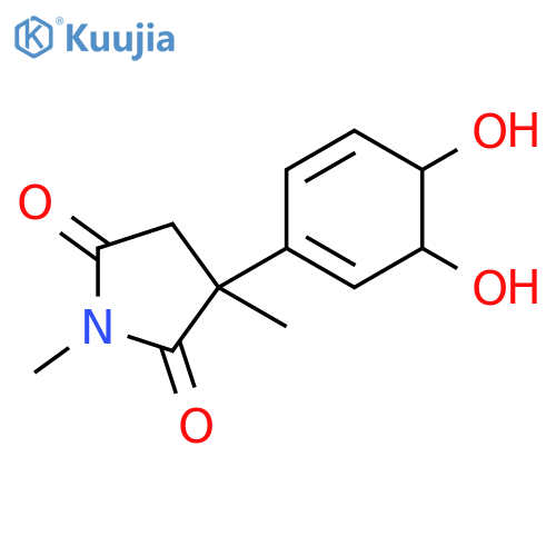 2,5-Pyrrolidinedione, 3-(3,4-dihydroxy-1,5-cyclohexadien-1-yl)-1,3-dimethyl- structure