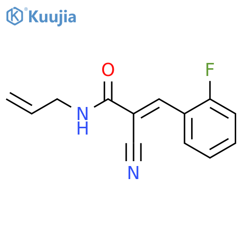 2-cyano-3-(2-fluorophenyl)-N-(prop-2-en-1-yl)prop-2-enamide structure