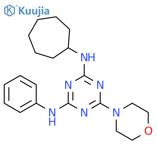 1,3,5-Triazine-2,4-diamine, N-cycloheptyl-6-(4-morpholinyl)-N'-phenyl- structure