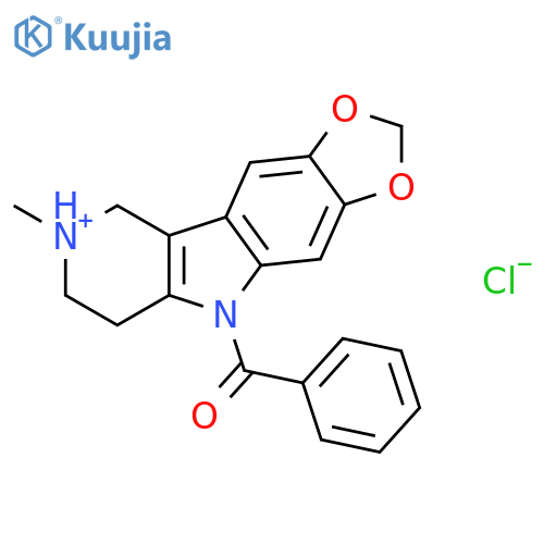 5-benzoyl-8-methyl-6,7,8,9-tetrahydro-5H-[1,3]dioxolo[4,5-f]pyrido[4,3-b]indol-8-ium chloride structure