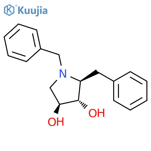 3,4-Pyrrolidinediol, 1,2-bis(phenylmethyl)-, (2S,3S,4S)- structure