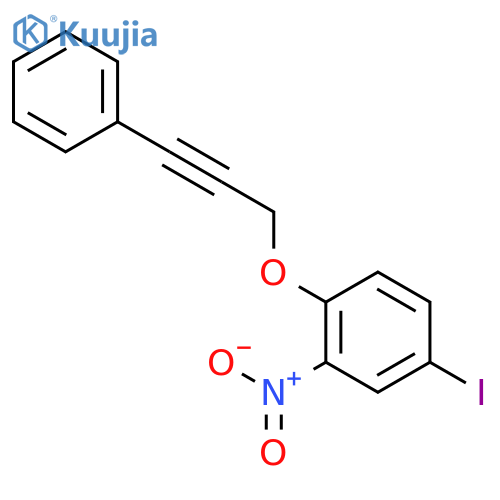 Benzene, 4-iodo-2-nitro-1-[(3-phenyl-2-propynyl)oxy]- structure