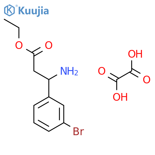 Ethyl 3-amino-3-(3-bromophenyl)propanoate oxalic acid structure
