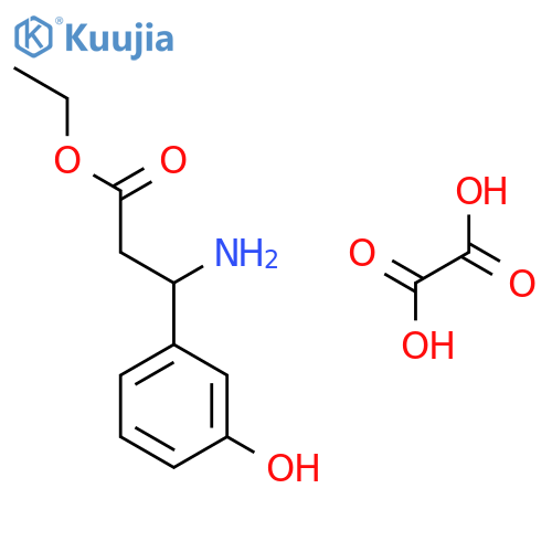 Ethyl 3-amino-3-(3-hydroxyphenyl)propanoate oxalate structure