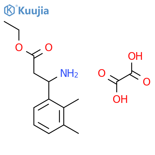 Ethyl 3-amino-3-(2,3-dimethylphenyl)propanoate oxalate structure