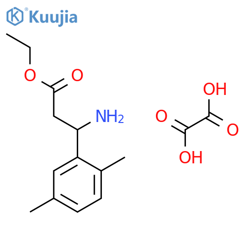 Ethyl 3-amino-3-(2,5-dimethylphenyl)propanoate oxalate structure