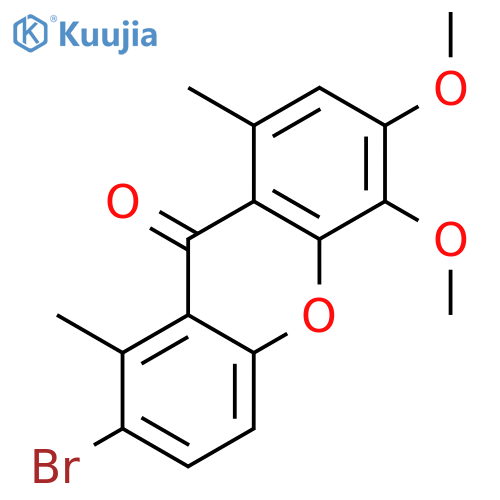 9H-XANTHEN-9-ONE, 2-BROMO-5,6-DIMETHOXY-1,8-DIMETHYL- structure