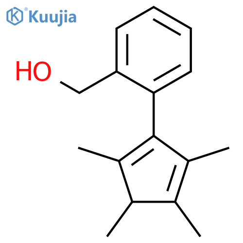 BENZENEMETHANOL, 2-(2,3,4,5-TETRAMETHYL-1,4-CYCLOPENTADIEN-1-YL)- structure