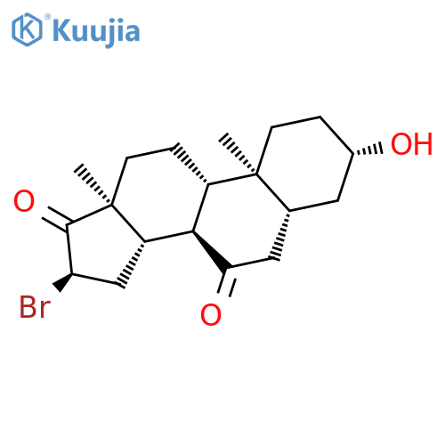 Androstane-7,17-dione, 16-bromo-3-hydroxy-, (3b,5a,16a)- structure