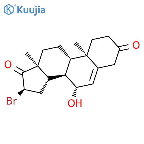 Androst-5-ene-3,17-dione, 16-bromo-7-hydroxy-, (7b,16a)- structure