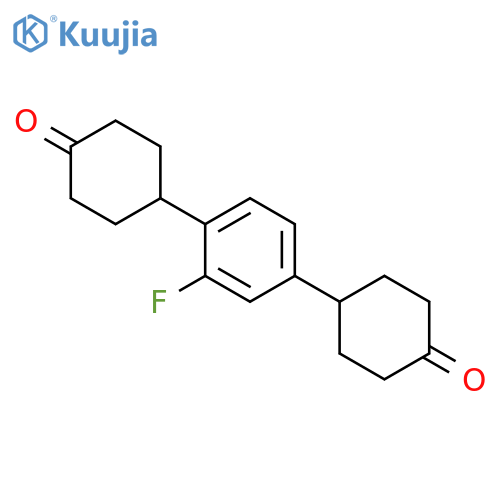 CYCLOHEXANONE, 4,4'-(2-FLUORO-1,4-PHENYLENE)BIS- structure