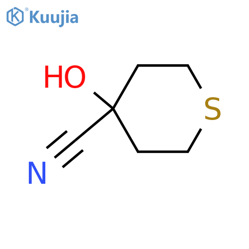 2H-Thiopyran-4-carbonitrile, tetrahydro-4-hydroxy- structure