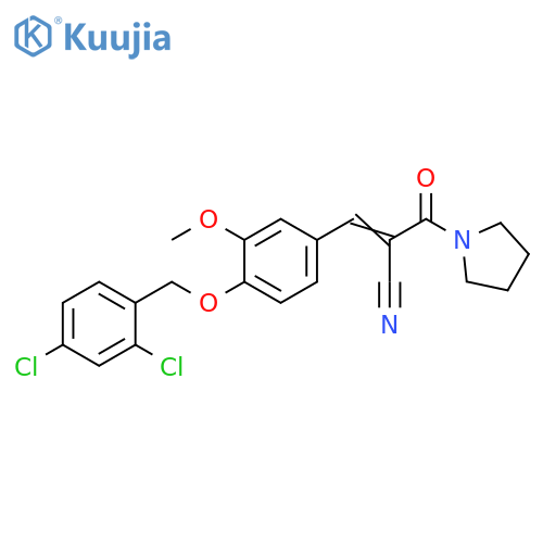 α-[[4-[(2,4-Dichlorophenyl)methoxy]-3-methoxyphenyl]methylene]-β-oxo-1-pyrrolidinepropanenitrile structure
