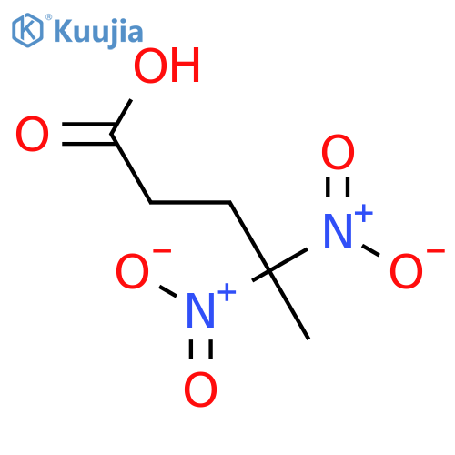Pentanoicacid, 4,4-dinitro- structure