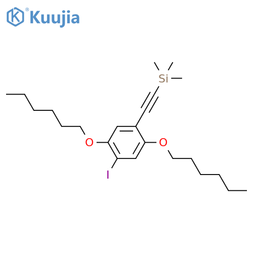 SILANE, [[2,5-BIS(HEXYLOXY)-4-IODOPHENYL]ETHYNYL]TRIMETHYL- structure