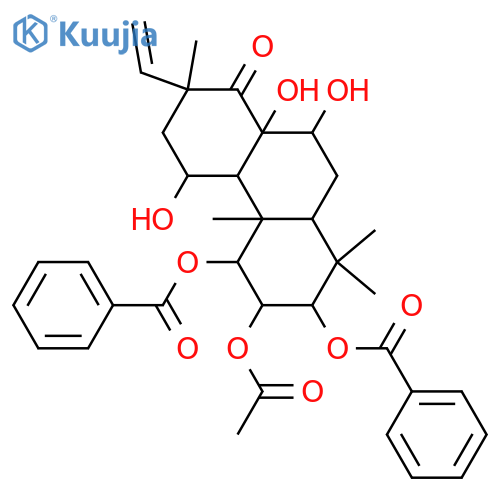1,2,3,7,8,11-Hexahydroxy-15-isopimaren-14-one; (1α,2α,3α,7α,8β,11α)-form, 1,3-Dibenzoyl, 2-Ac structure