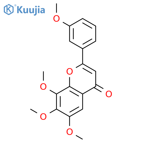 6,7,8-Trimethoxy-2-(3-methoxyphenyl)-4H-1-benzopyran-4-one structure