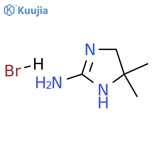 5,5-dimethyl-4,5-dihydro-1H-imidazol-2-amine hydrobromide structure